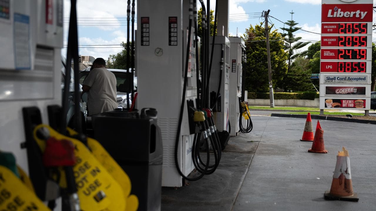 A fuel station with pumps out of order