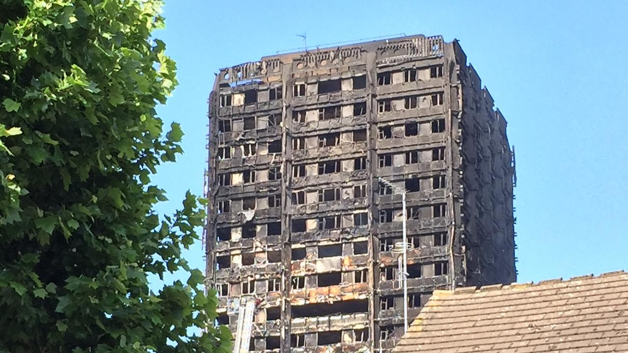 The charred Grenfell Tower block (fileimage)