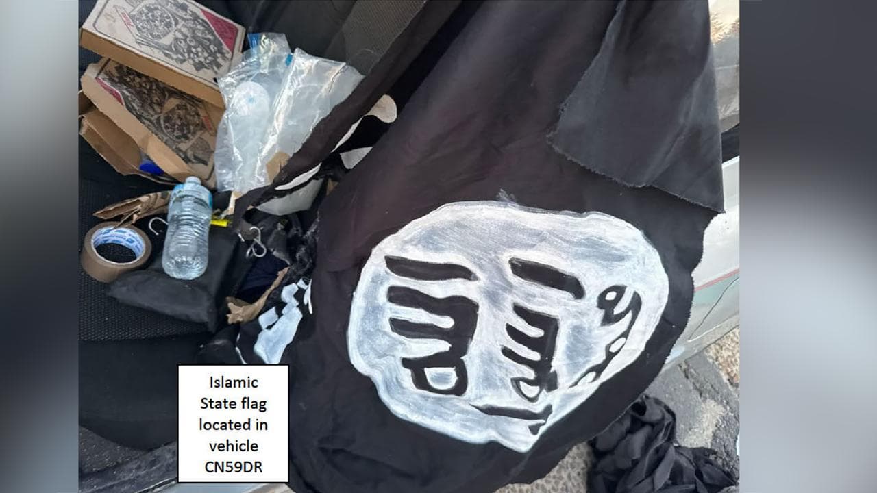 Islamic State flag found in the shooters' car (file)