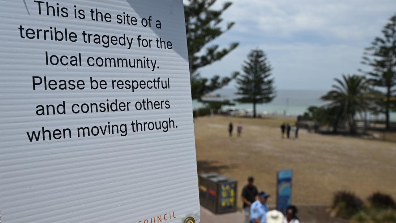 A sign on the pedestrian bridge used by two gunmen (file image)