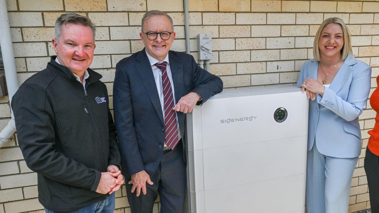 Chris Bowen, Anthony Albanese and Kara Cook (file image)