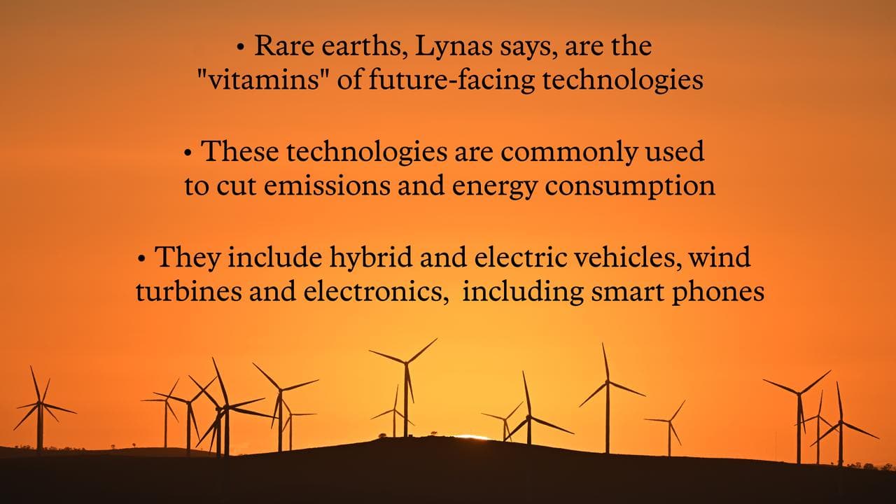 Lynas Rare Earths factbox and wind turbines (file image)