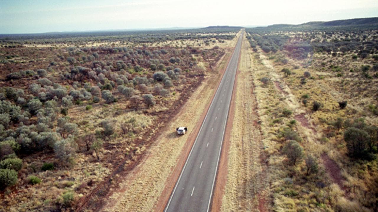 The outback highway where Peter Falconio was shot dead.