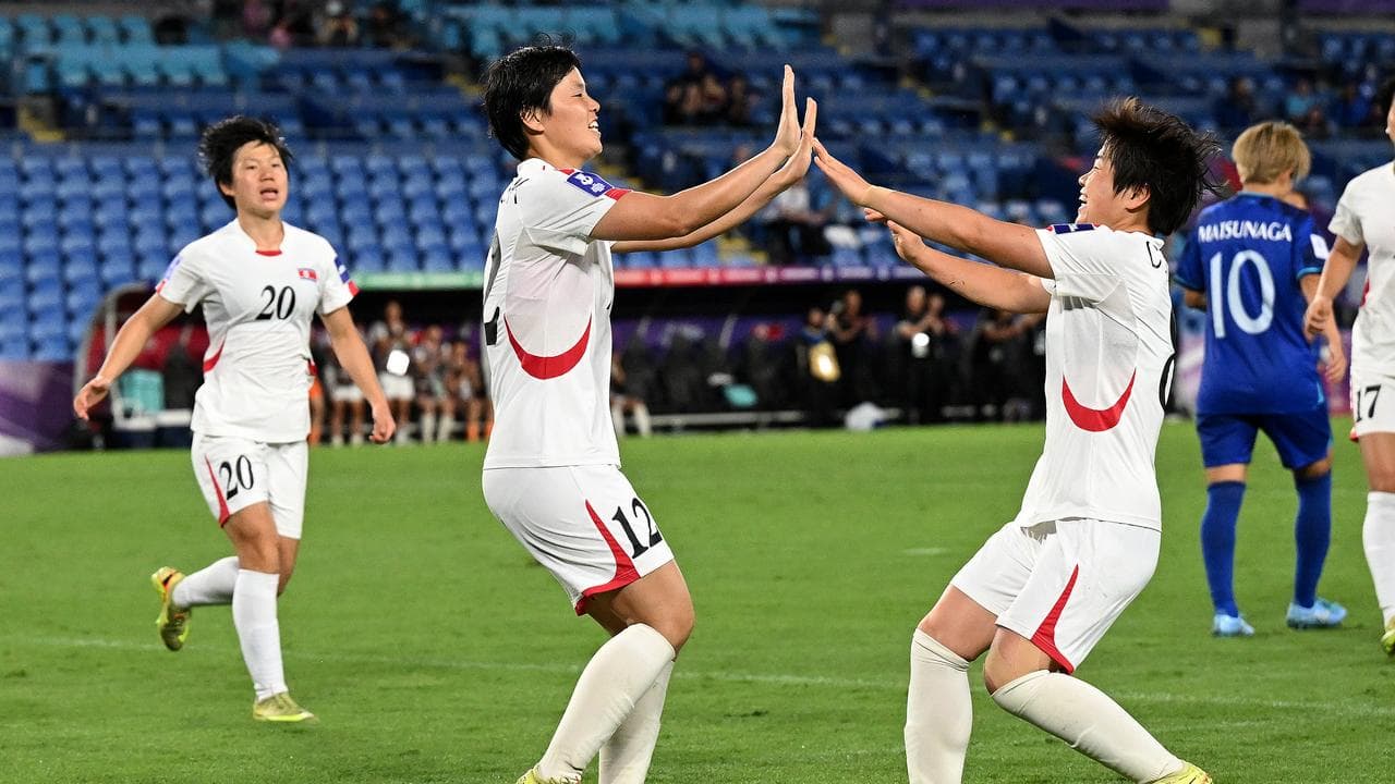 North Korea goal celebrations.