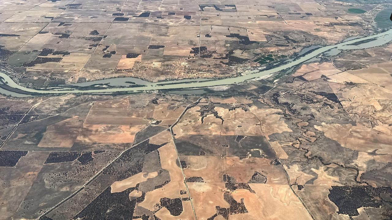 An aerial view of the Murray River