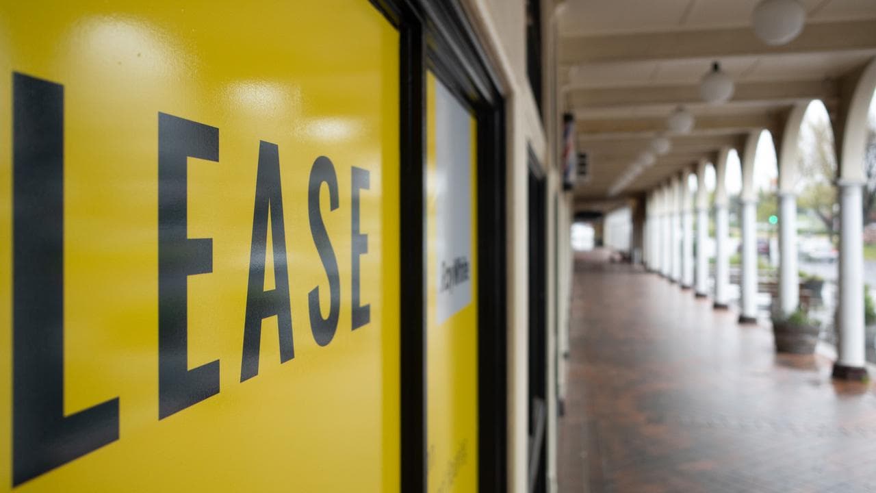 A lease sign is seen at a shopfront (file image)