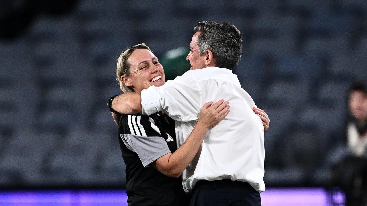 Leah Blayney and head coach Nils Neilson