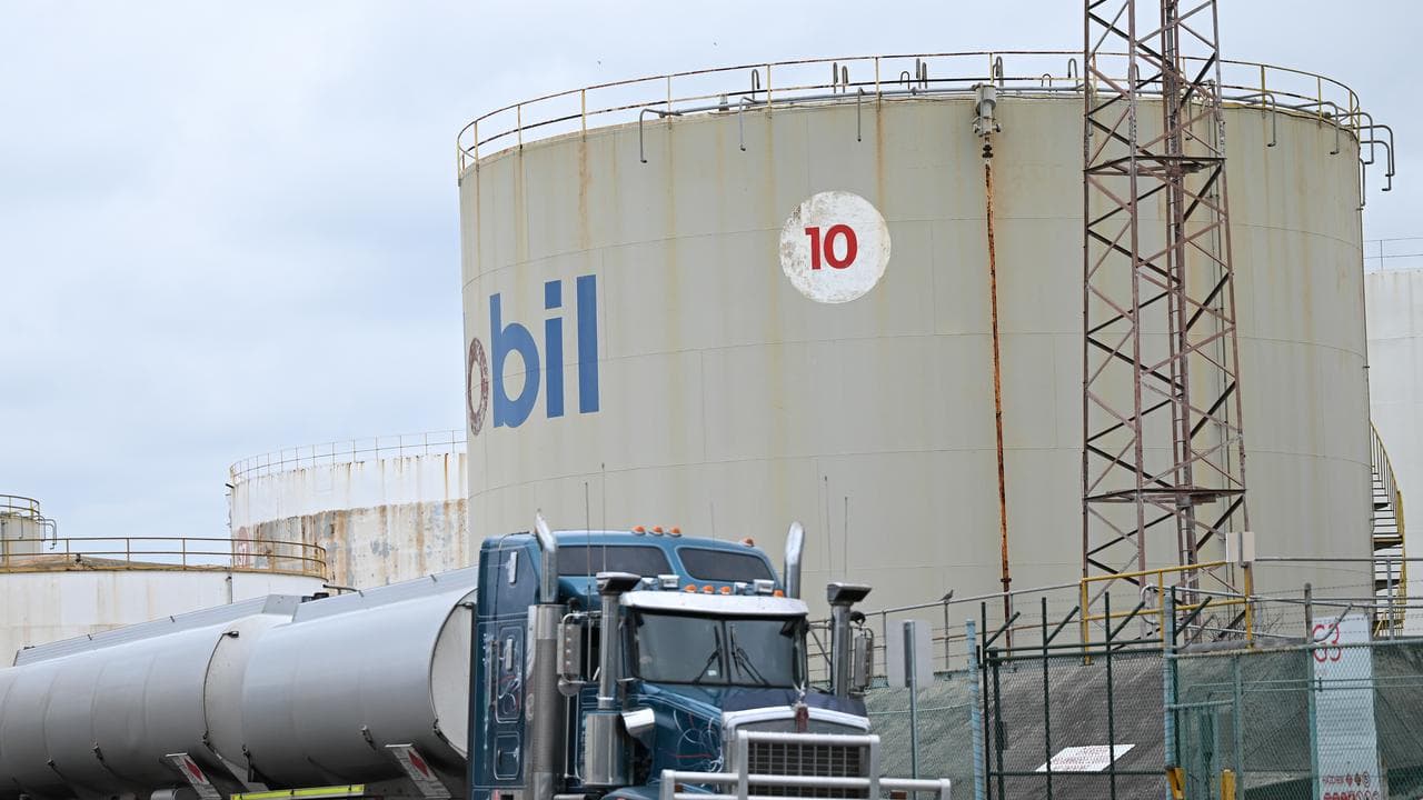 A truck transporting petroleum