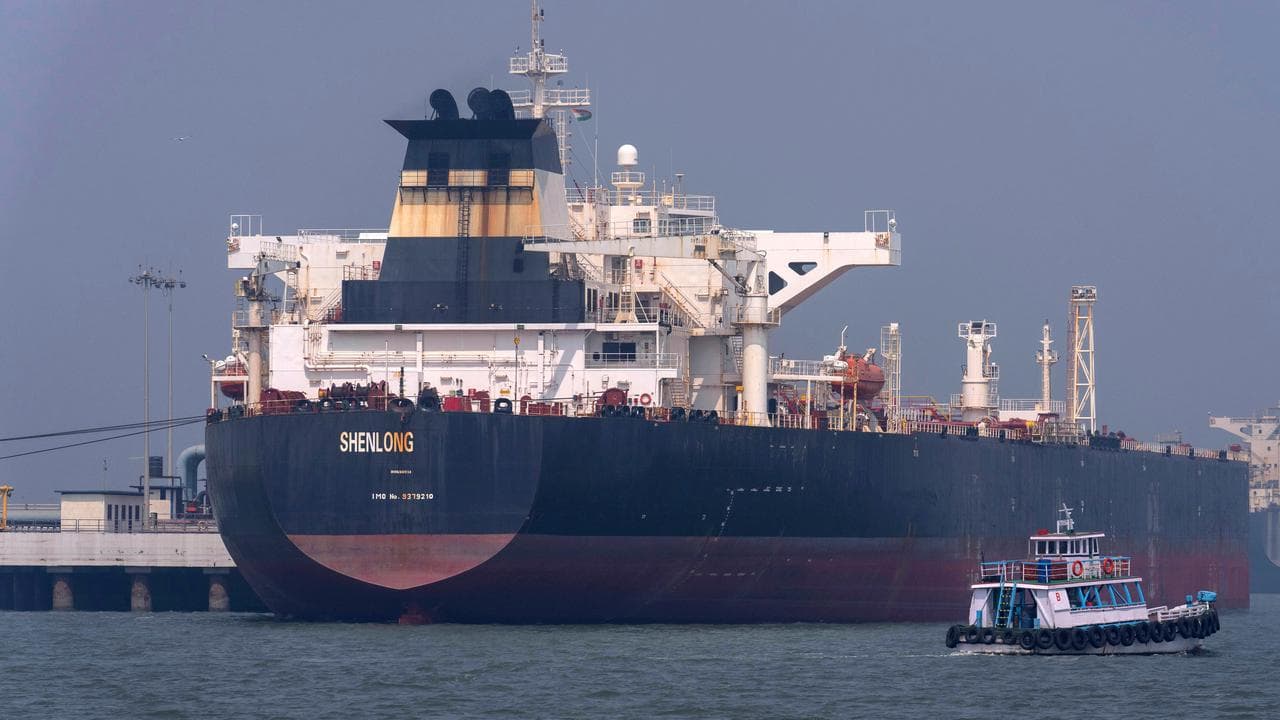 Oil tanker in the Strait of Hormuz