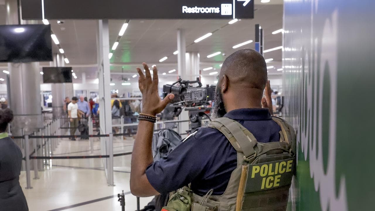 A US Immigration and Customs Enforcement agent