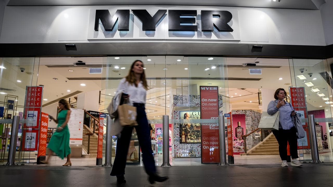 Myer’s Pitt St Mall shopfront in Sydney (file image)