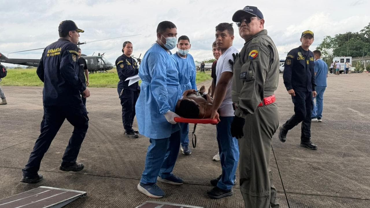 Injured taken to hospital after a cargo plane crashed in Colombia
