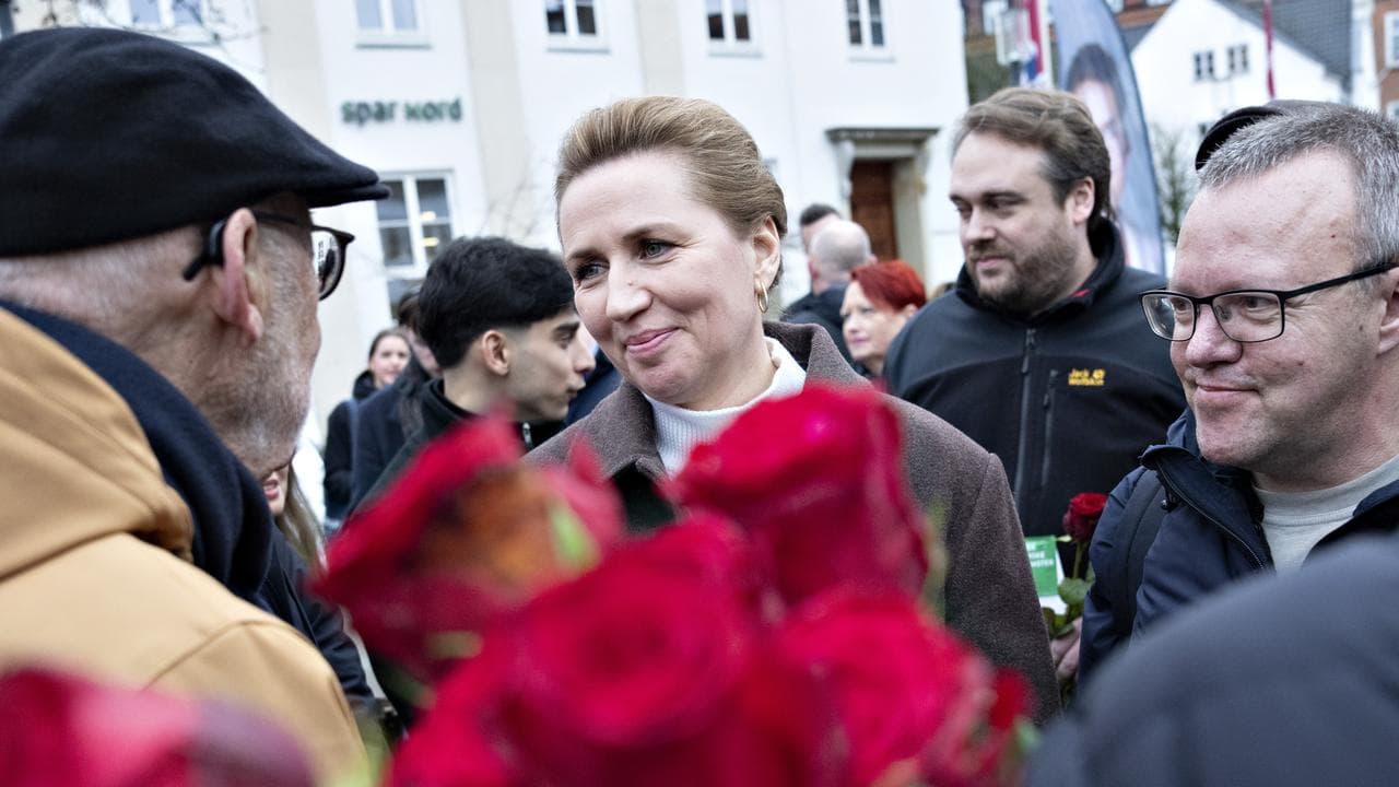 Danish Prime Minister Mette Frederiksen on the campaign trail