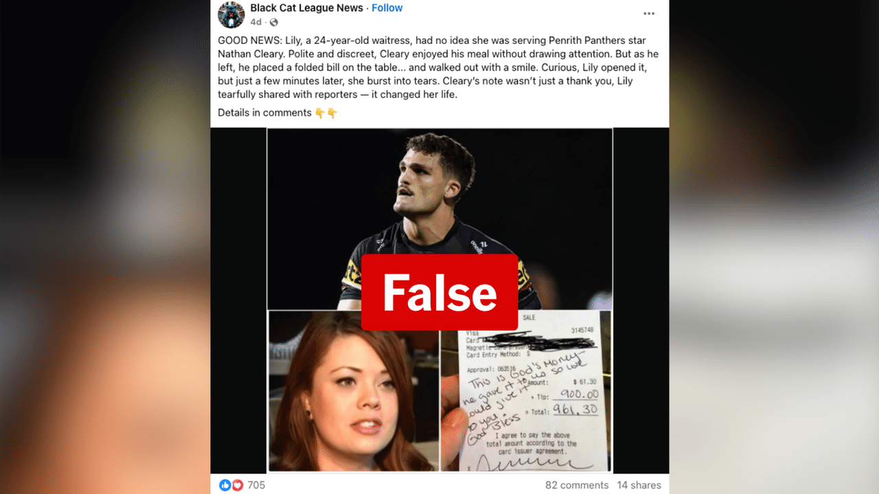 A screenshot of a Facebook post.