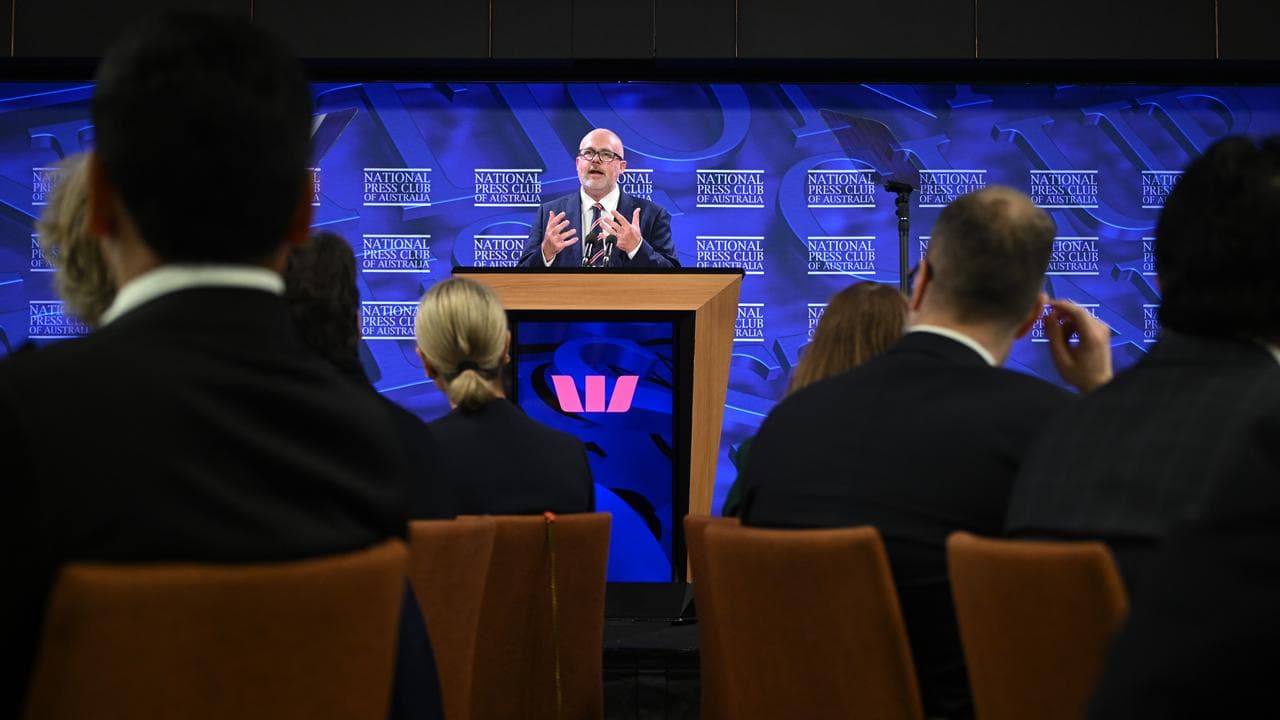 Industry Minister Tim Ayres addresses the National Press Club