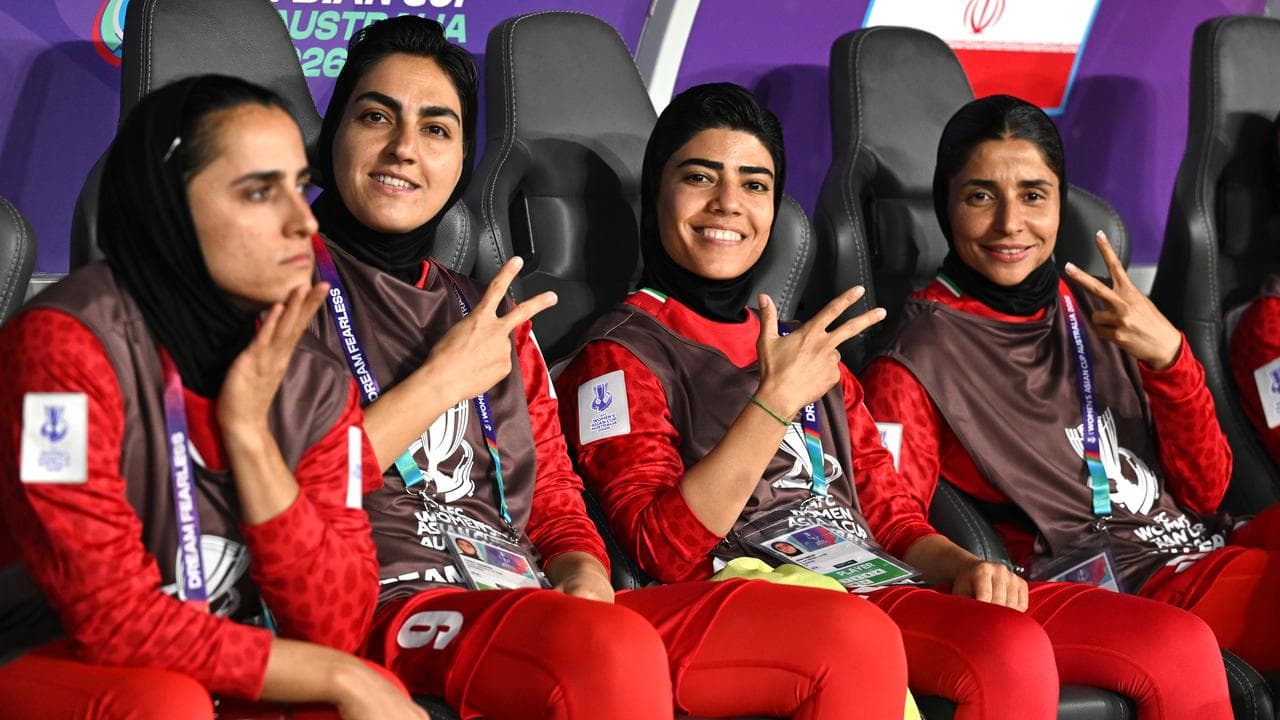 Iranian women's soccer players on the Gold Coast