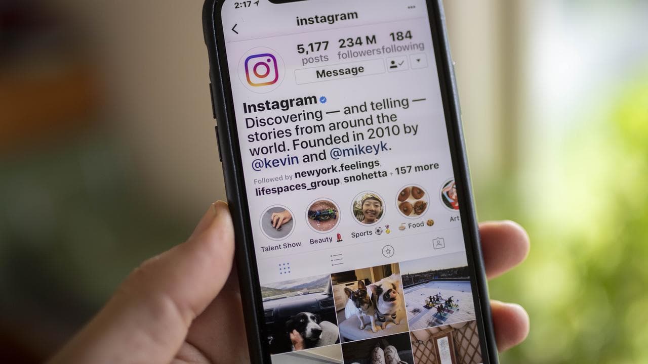 The Instagram app on a phone (file image)