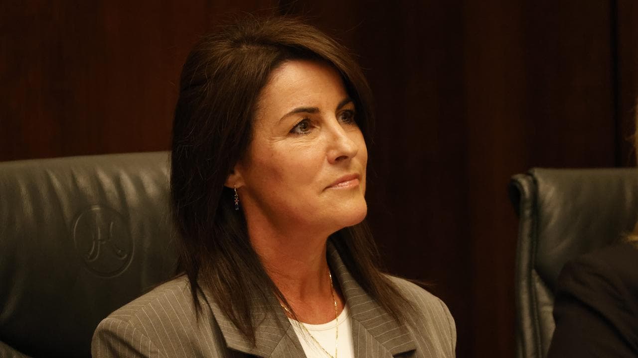 Jo Palmer at Parliament House in Hobart (file image)