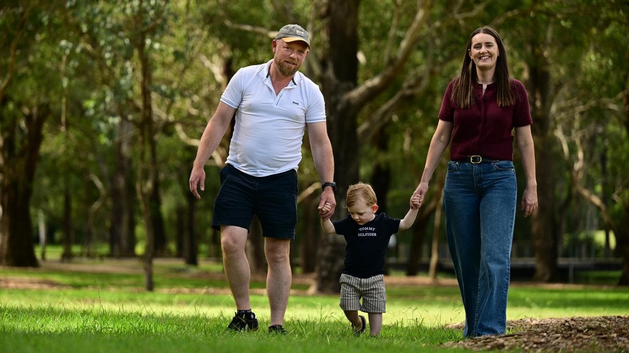 Thomas and Marina with their on Flynn