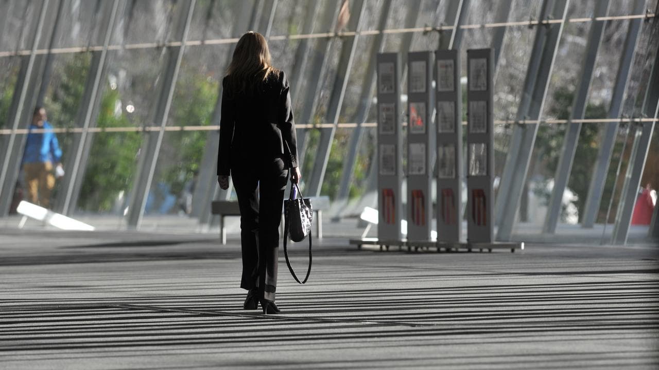 A woman walking (file image)
