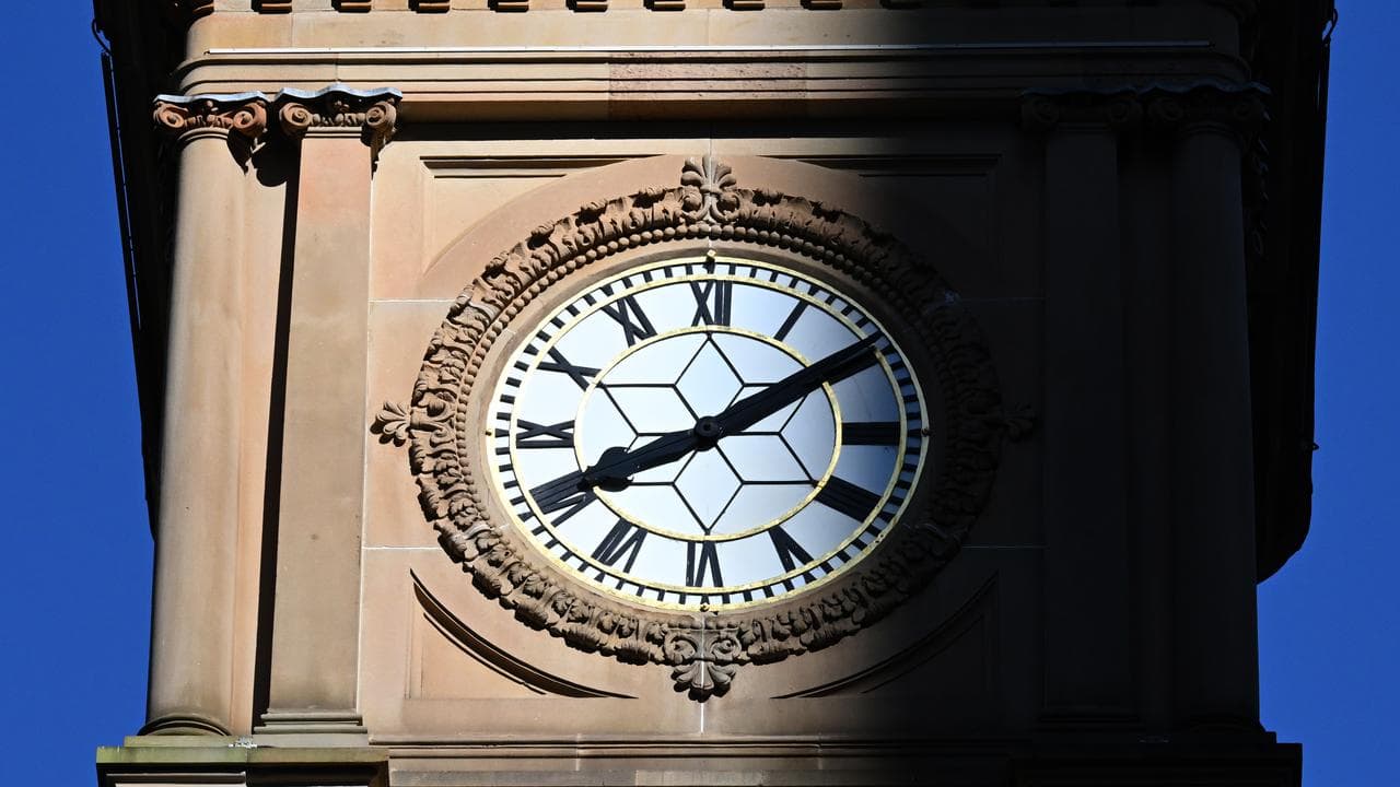 The Town Hall clock at Sydney Town Hall