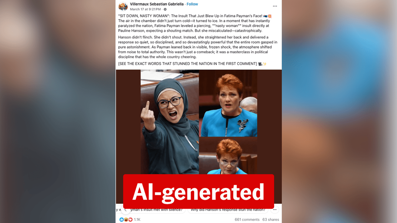 A screenshot of a Facebook post.