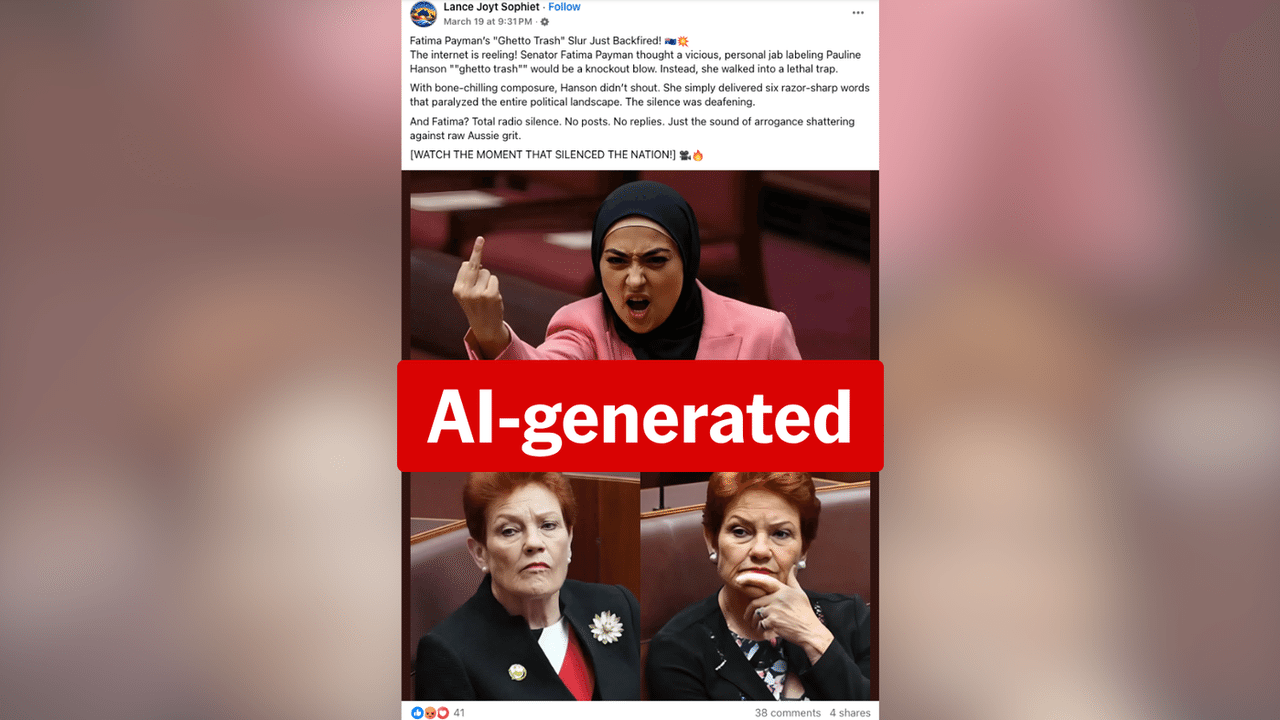 A screenshot of a Facebook post.