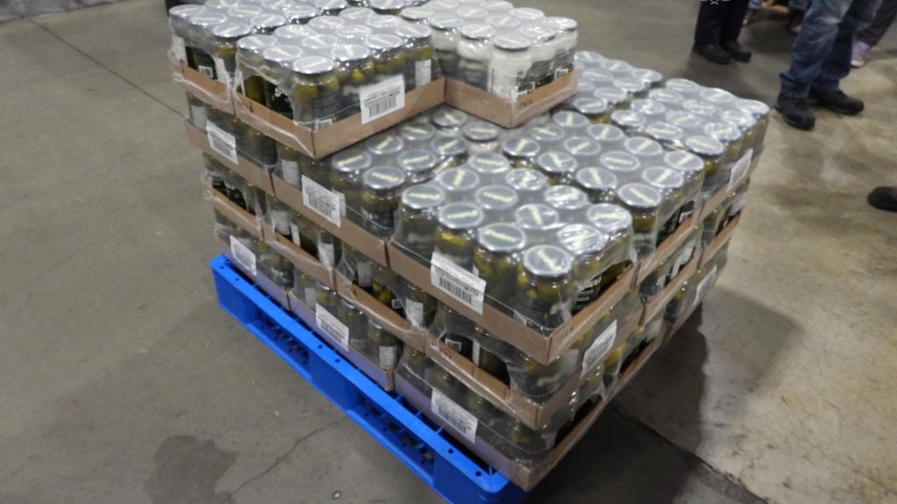 Meth contained in pickle jars