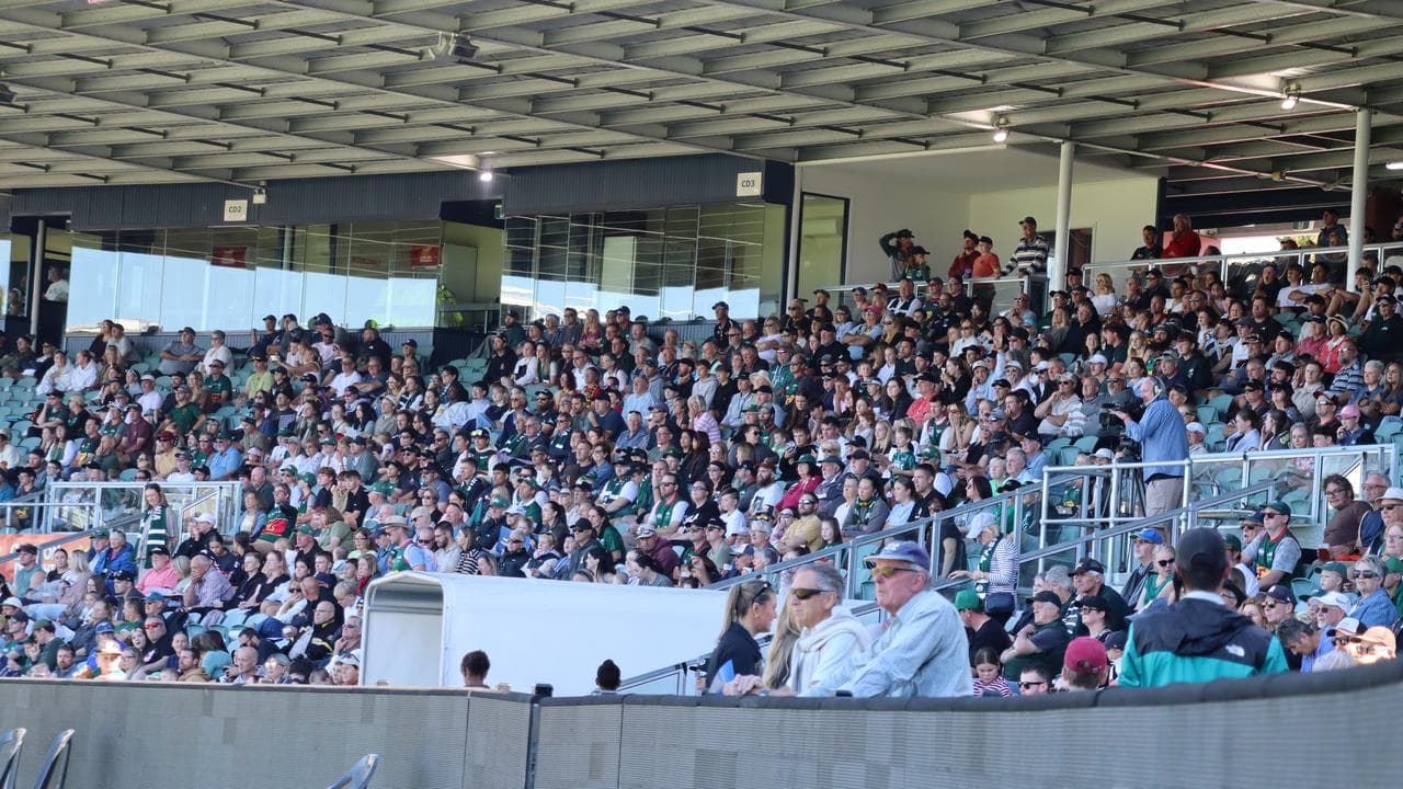 Plenty of fans turned up for the Devils' first game in Launceston.