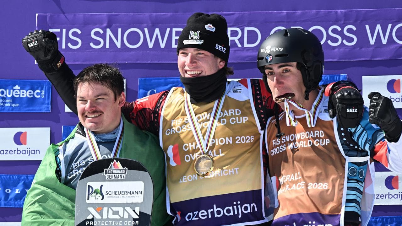 Adam Lambert, season champion Leon Ulbricht and  Aiden Chollet.