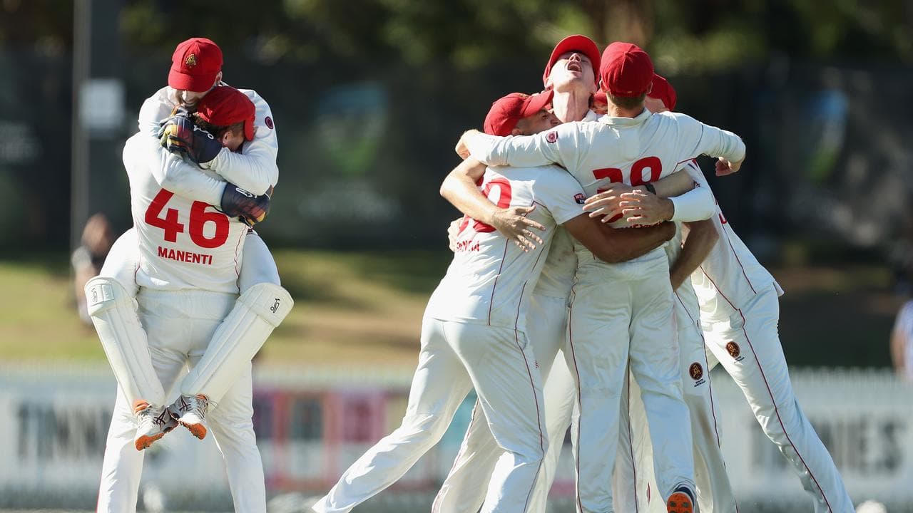 Celebrating SA players.