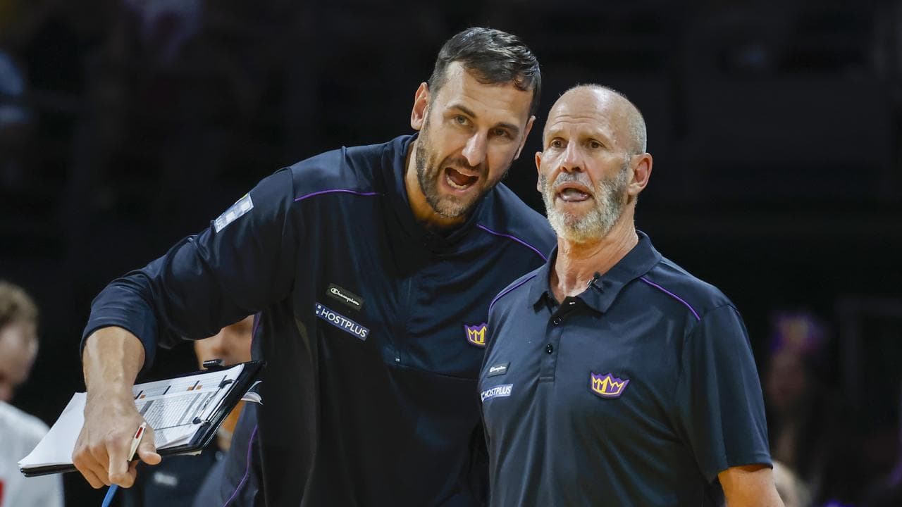 (L-R) Andrew Bogut and Brian Goorjian.