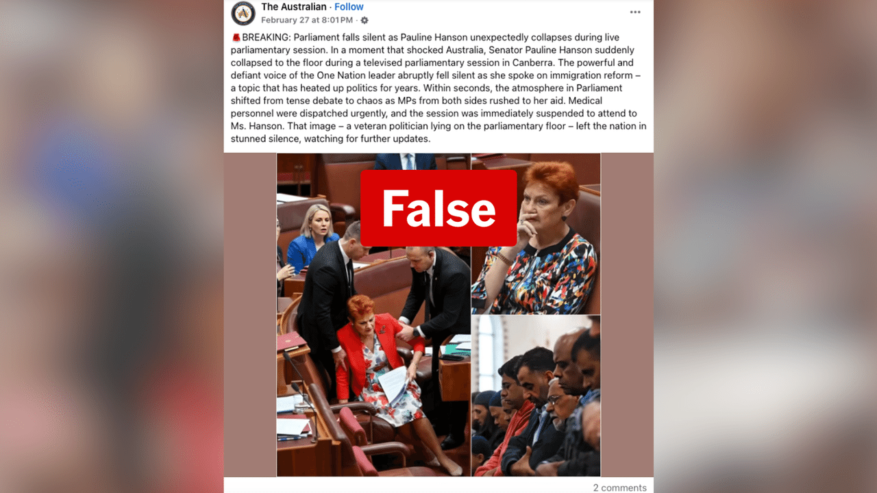 A screenshot of a Facebook post.