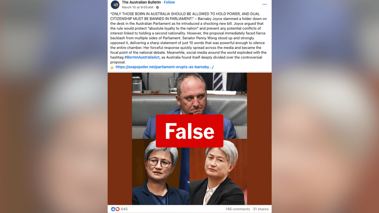 A screenshot of a Facebook post.