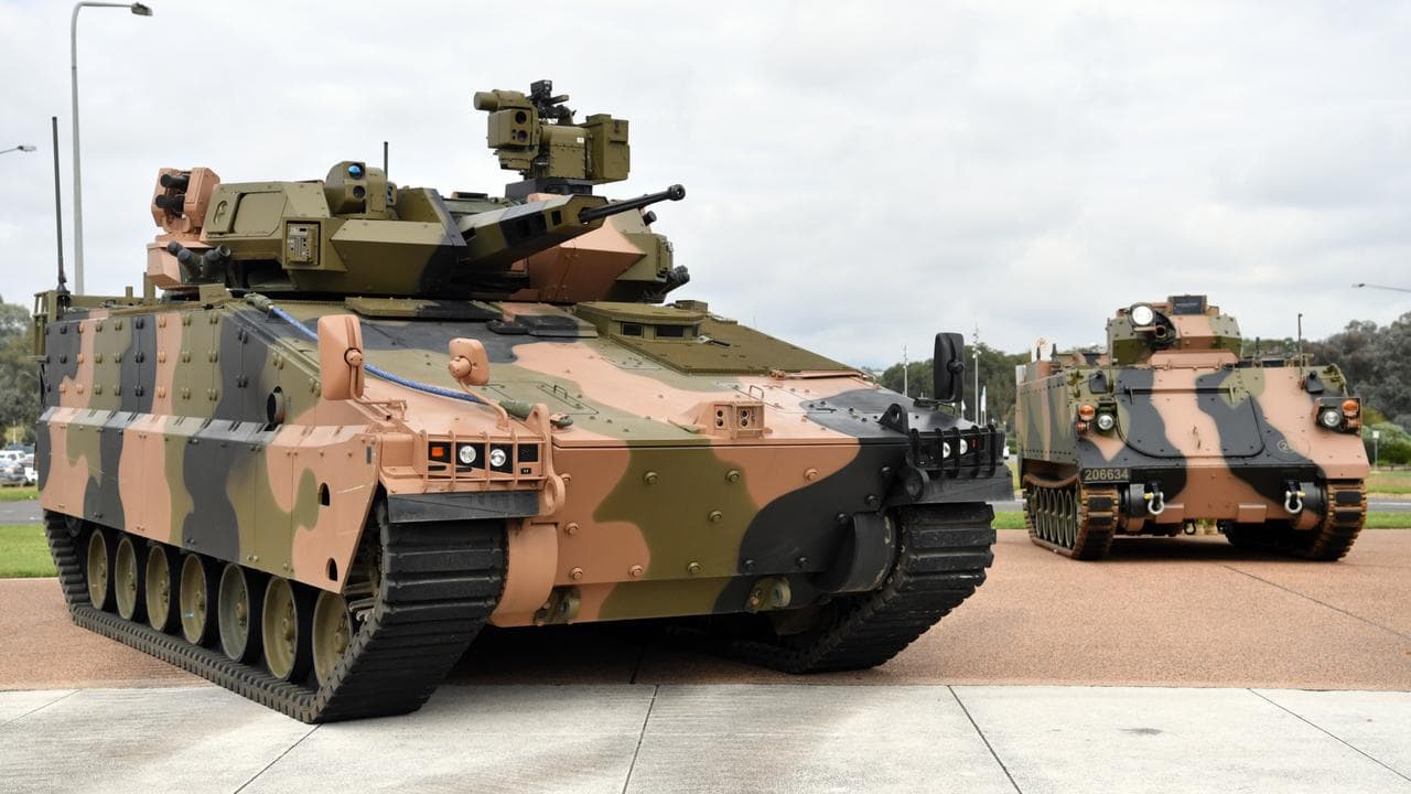 A Hanwha Defence Australia’s Redback fighting vehicle (file image)