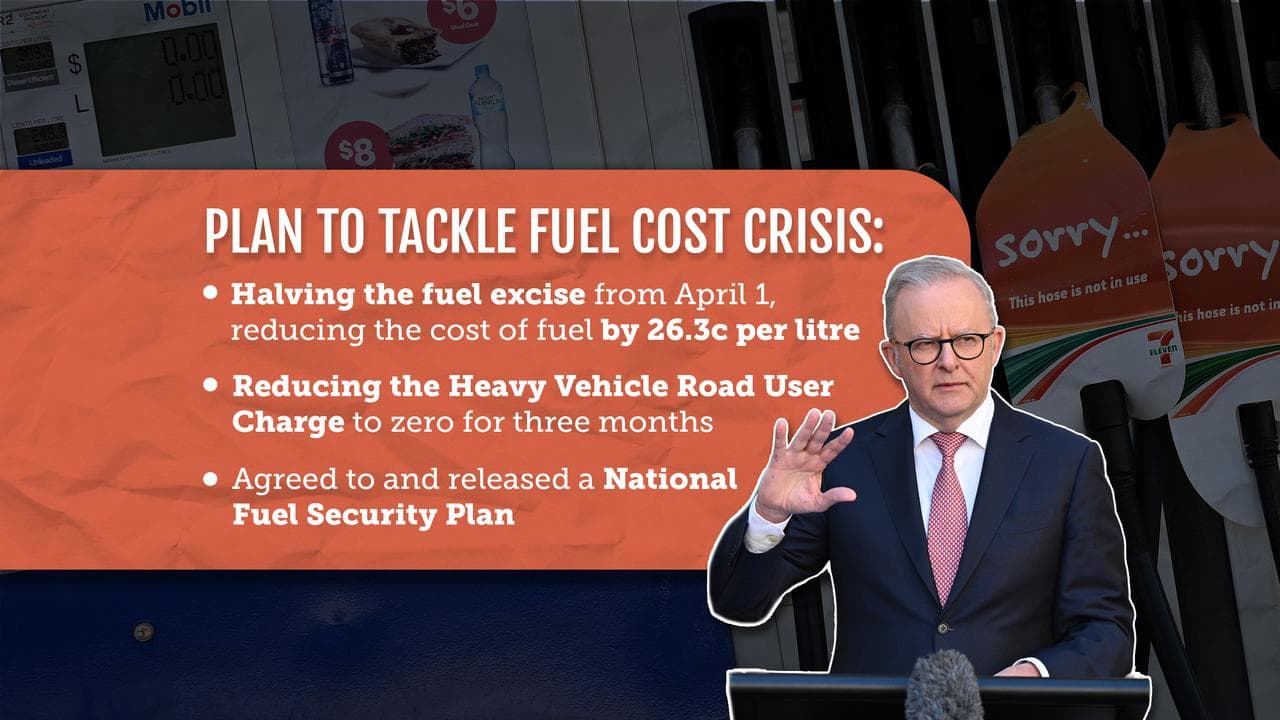 A graphic outlining the national plan to tackle the fuel cost crisis