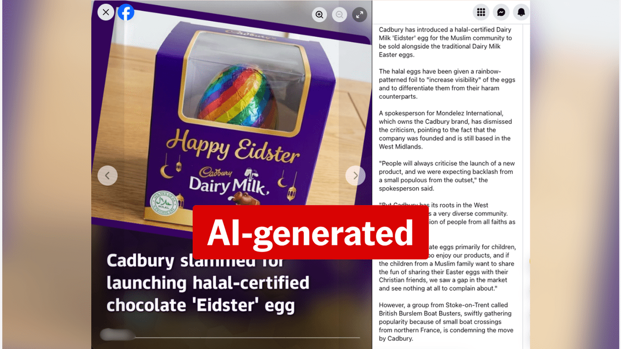 A screenshot of a Facebook post.