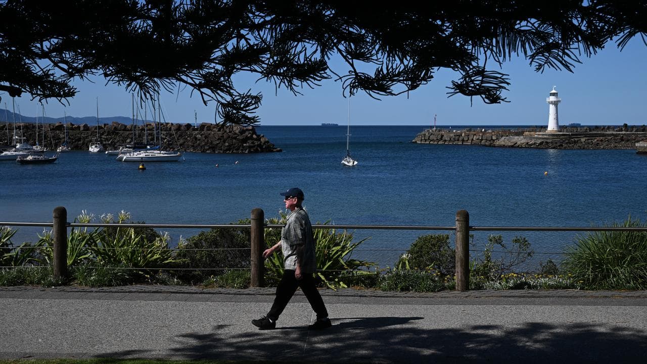 A man walking on a path (file)