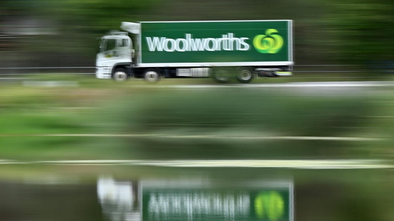 A supermarket delivery truck