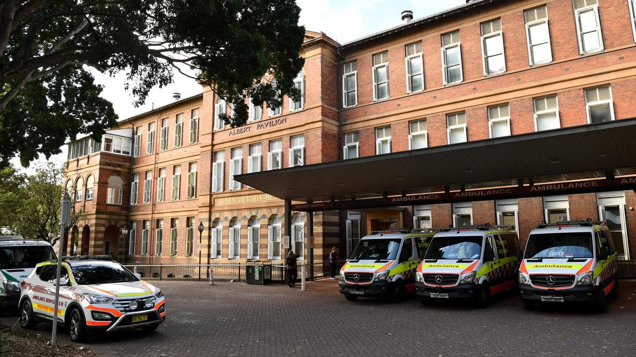 Ambulances outside Royal Prince Alfred Hospital (file image)