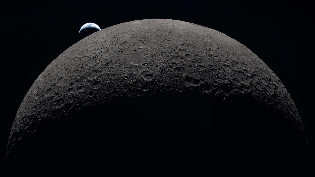 The Artemis II crew captured the earth setting behind the moon