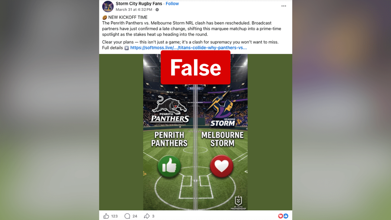 A screenshot of a Facebook post.