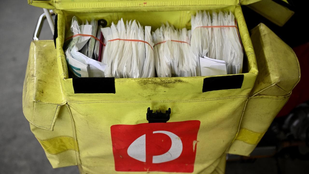 Mail loaded into a motorbike