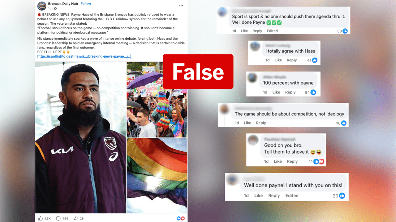 A screenshot of a Facebook post.