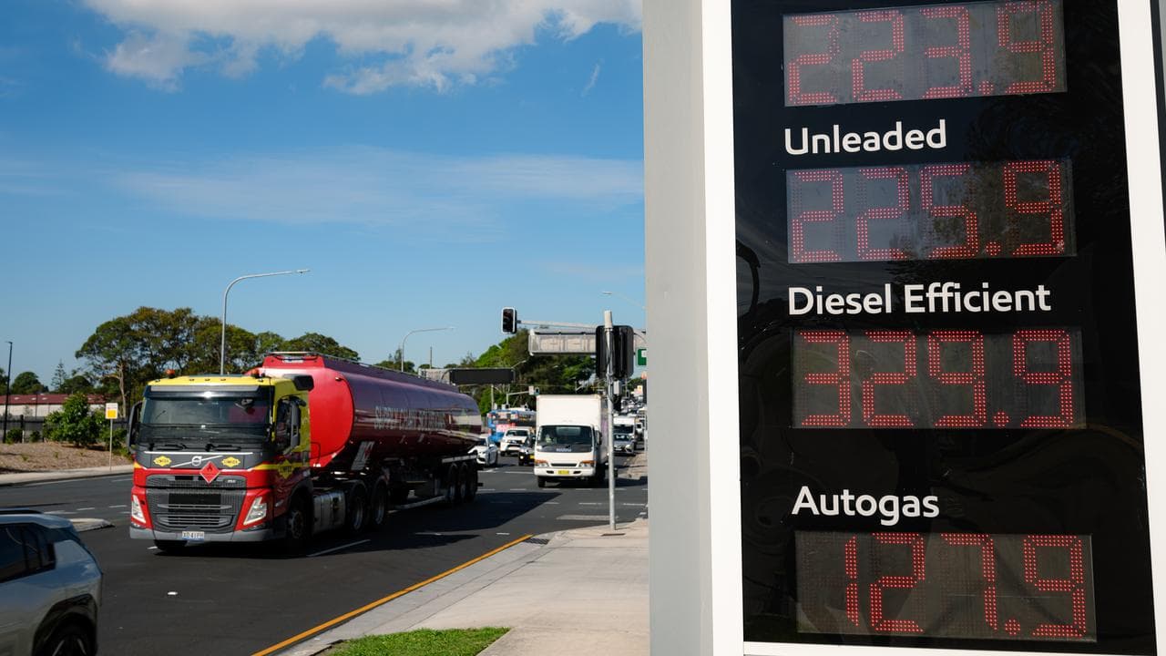 Fuel prices shown at a Mobil petrol station (file image)