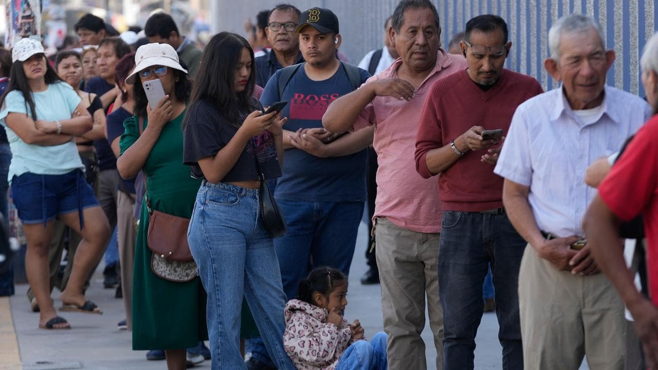 Voters lined up to vote