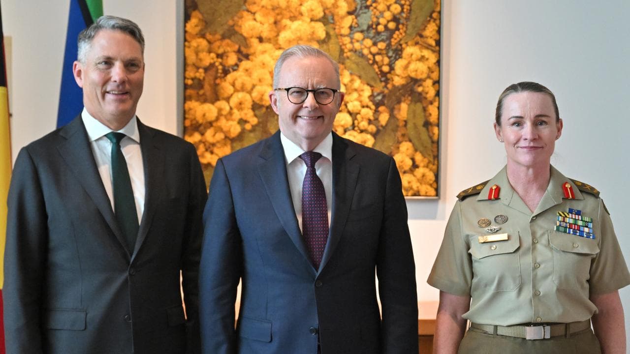 Richard Marles, Anthony Albanese and Susan Coyle