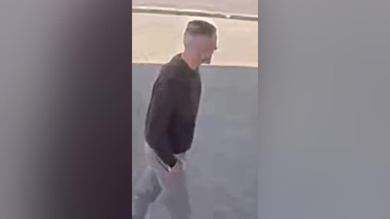 CCTV of man at servo