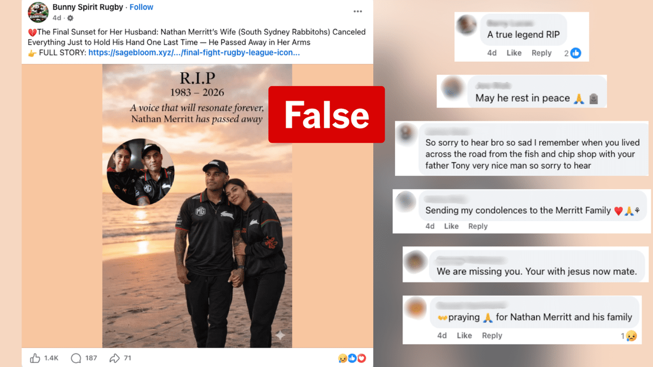 A screenshot of a Facebook post.