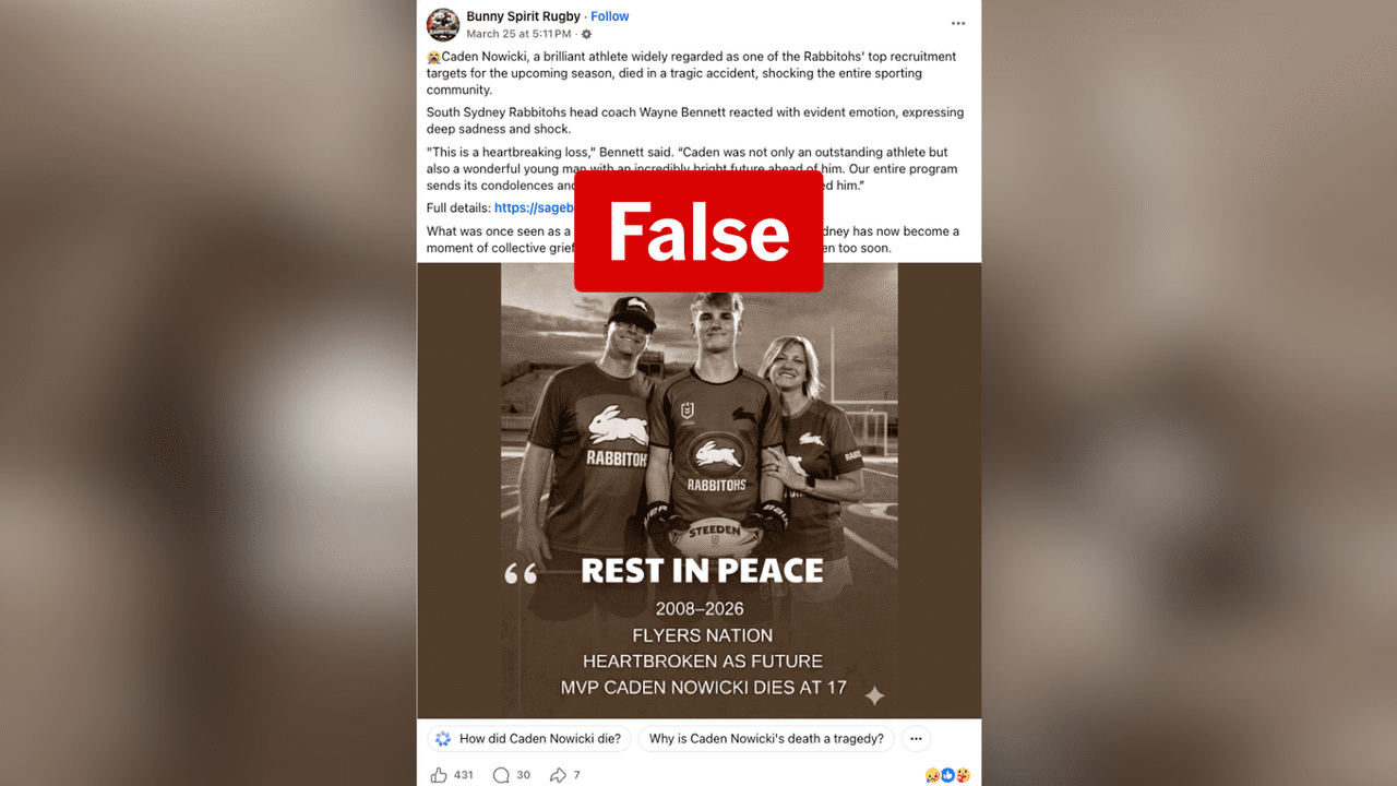 A screenshot of a Facebook post.